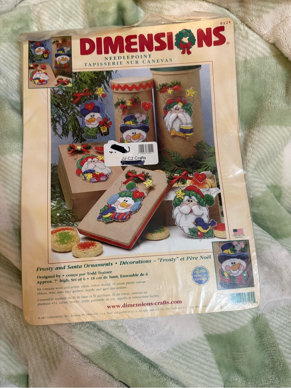 New Dimensions Frosty and Santa Holiday Ornaments Needlepoint Kit - Multi # 9125